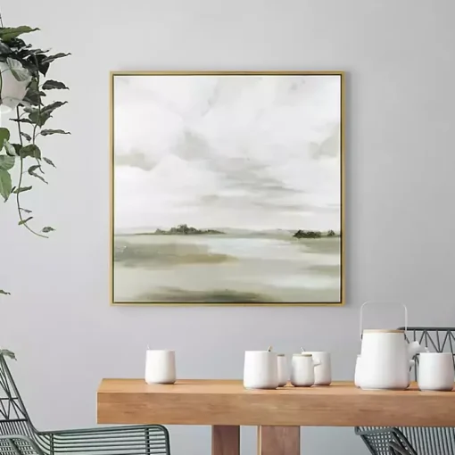 A Cloudy Day Framed Canvas Art Print