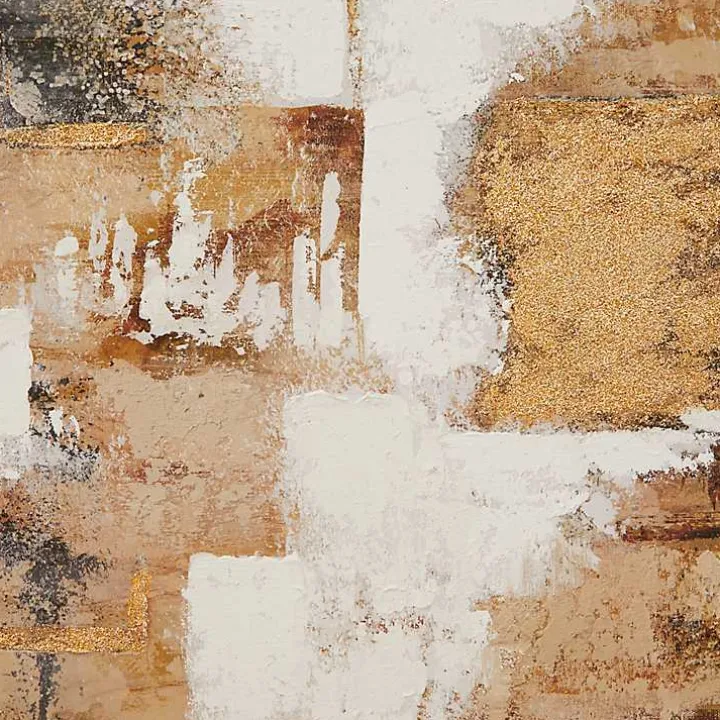 Abstract Gold Framed Canvas Art Print