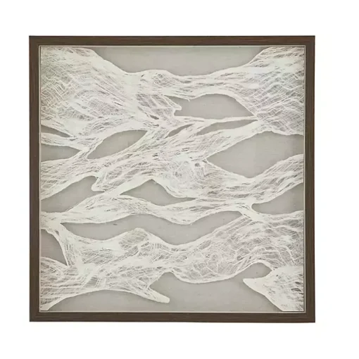 Abstract Rice Paper Framed Wall Plaque