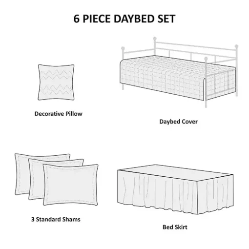 Adley Reversible Daybed 6-pc. Quilt Cover Set