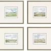 Afternoon Landscape Framed Art Prints, Set of 4