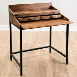 Aiden Acacia Wood Writing Desk