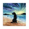 Aja Trier Black Lab Beach Days Canvas Art Print