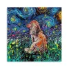 Aja Trier Dachshund III Starry Night Canvas Print
