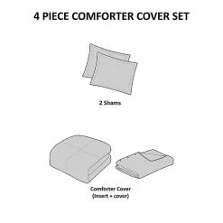 Alaya Tan 4-pc. California King Waffle Duvet Set