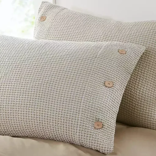 Alaya Tan 4-pc. Full/Queen Waffle Duvet Set
