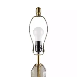 Amber Faceted Glass Table Lamp
