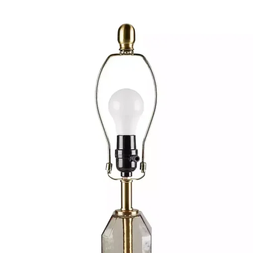 Amber Faceted Glass Table Lamp