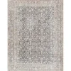 Amelie Black Traditional Washable Area Rug, 6x9
