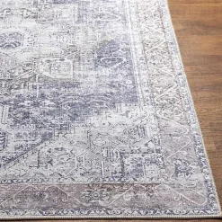 Amelie Navy Blue Classic Washable Area Rug, 5x7