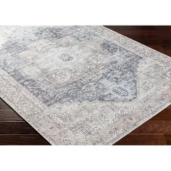 Amelie Navy Blue Classic Washable Area Rug, 6x9