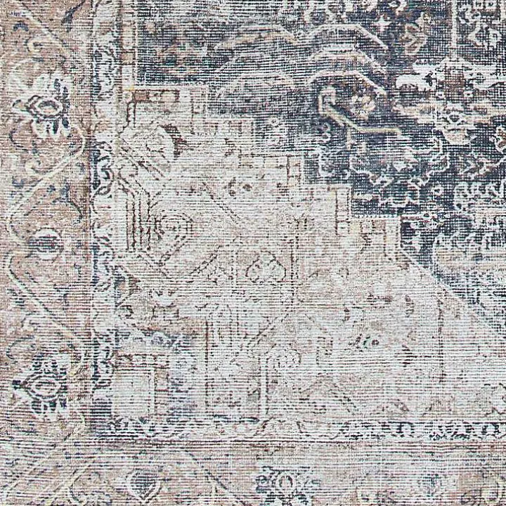 Amelie Navy Blue Classic Washable Area Rug, 6x9