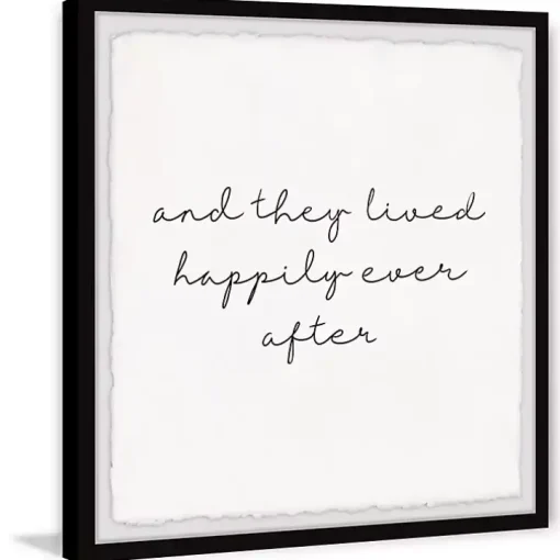 And They Lived Happily Framed Art Print