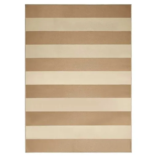 Anika Natural Striped Washable Area Rug, 5x7