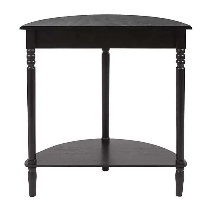 Antique Black Half Round Console Table