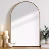Antique Brass Nouveau Linear Arch Mirror
