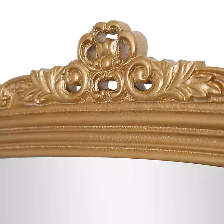 Antique Brass Ornate Filigree Mirror