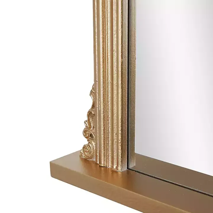 Antique Brass Ornate Filigree Mirror