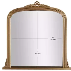 Antique Brass Ornate Filigree Mirror