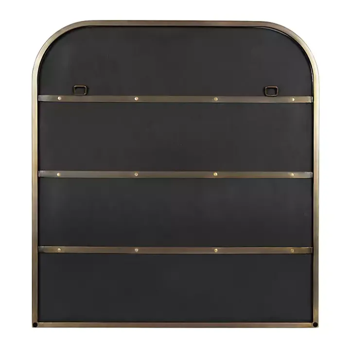 Antique Brass Wide Arch Wall Mirror