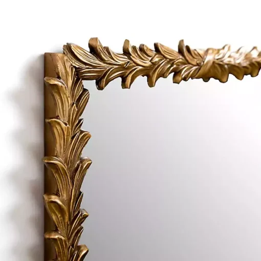 Antique Bronze Leaf Frame Wall Mirror