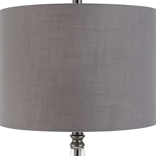 Antique Dark Nickel Cone Base Table Lamp