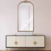 Antique Gold Metal Ornate Arch Wall Mirror