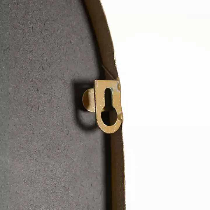 Antique Gold Metal Ornate Arch Wall Mirror