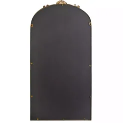 Antique Gold Metal Ornate Arch Wall Mirror