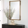 Antique Gold Vintage Rectangular Wall Mirror