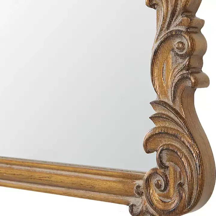 Antique Gold Vintage Rectangular Wall Mirror