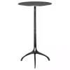 Antique Nickel Round Tripod Accent Table