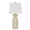 Antique Silver Textured Glass Luxuria Table Lamp