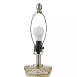 Antique Silver Textured Glass Luxuria Table Lamp