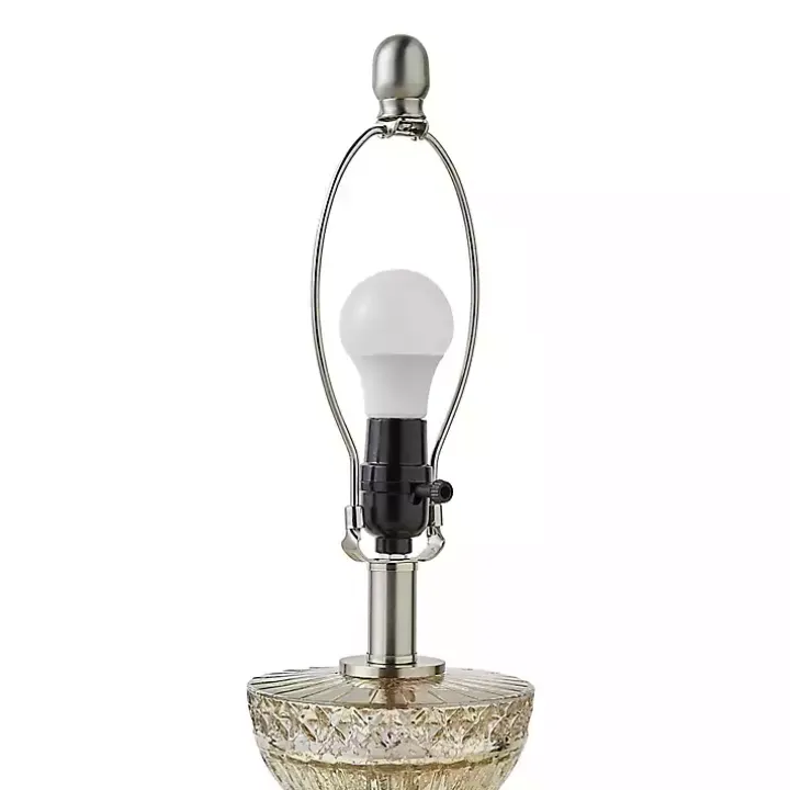 Antique Silver Textured Glass Luxuria Table Lamp