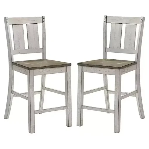 Antique White & Ash Brown 2-pc. Counter Stool Set