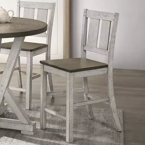 Antique White & Ash Brown 2-pc. Counter Stool Set