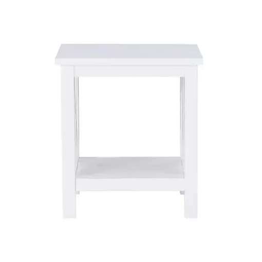 Antique White X Side Frame Accent Table