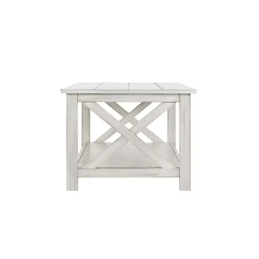 Antique Whitewashed Wood Coffee Table