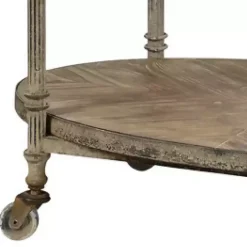 Antique Wood and Metal Bar Cart