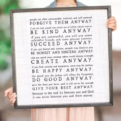Anyway Framed Wood Wall Plaque