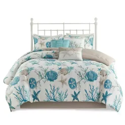 Aqua Coastal 7-pc. Queen Comforter Set