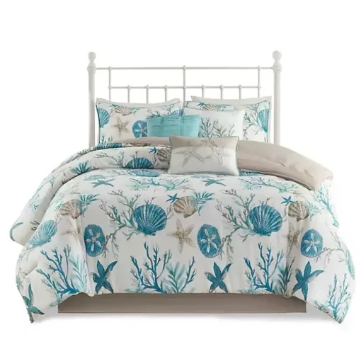 Aqua Coastal 7-pc. Queen Comforter Set