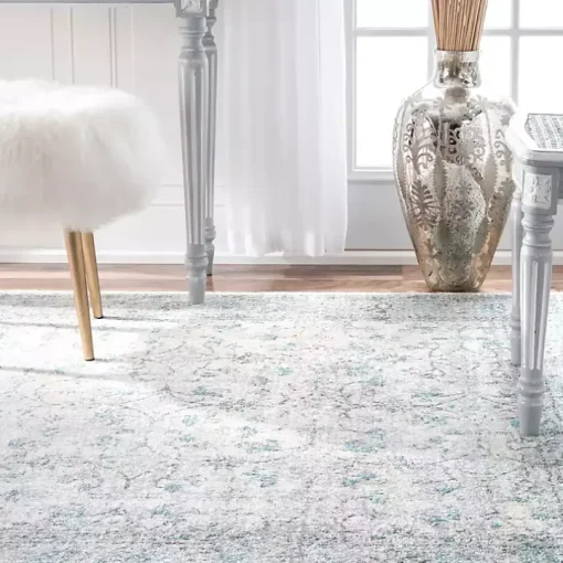 Aqua Rio Vintage Area Rug, 4x6