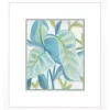 Aqua Tropical Leaves I Framed Art Print