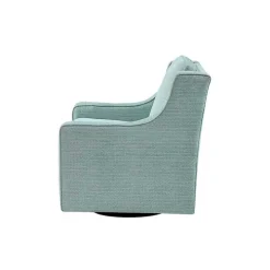 Aqua Upholstered Swivel Accent Chair