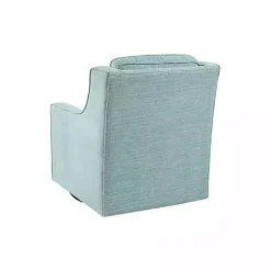Aqua Upholstered Swivel Accent Chair