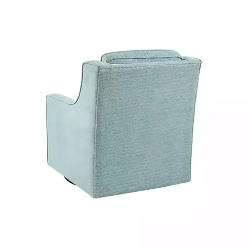 Aqua Upholstered Swivel Accent Chair
