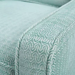 Aqua Upholstered Swivel Accent Chair