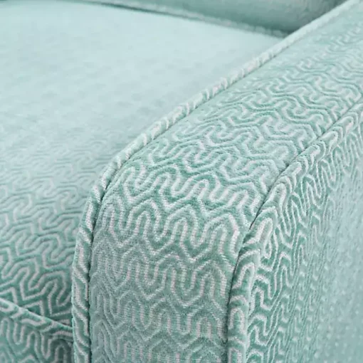 Aqua Upholstered Swivel Accent Chair